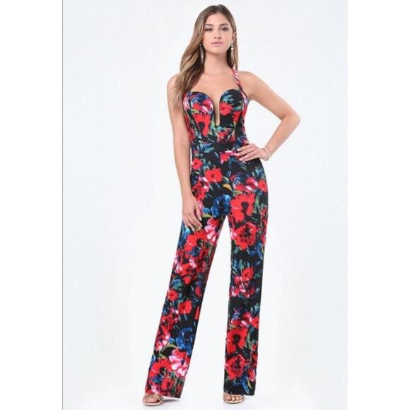 Bebe X NAVEN Floral Printed Jumpsuit Size 4 - Picture 1 of 10